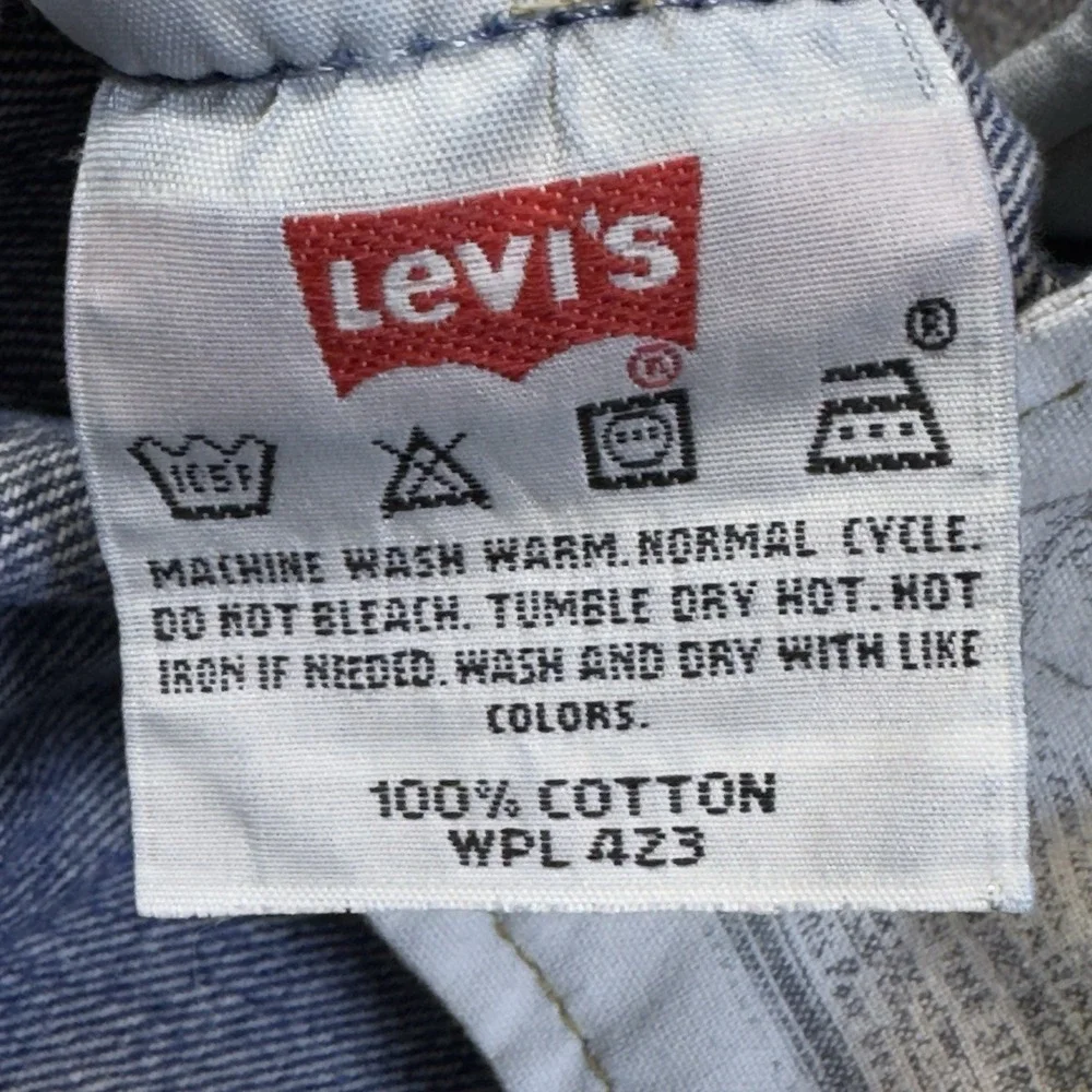 Levi's 501 Jeans Mens 38x30 Blue Denim Button Fly 2003 Y2K Made Guatemala